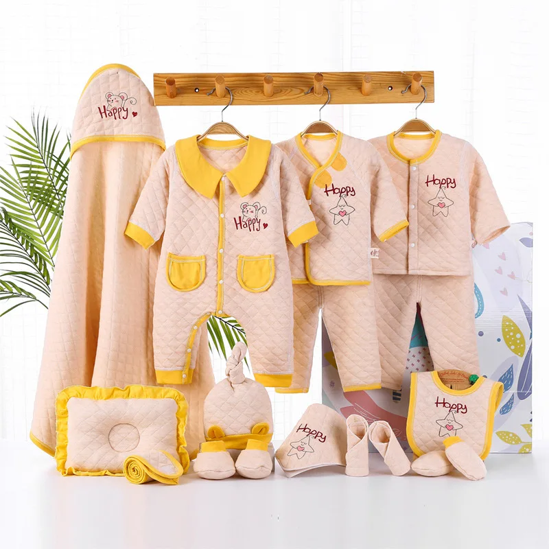 

17pcs/set Newborn Baby Clothing Set 0-3M Baby Clothes Cheap Baby Boy/Girl Clothes 100% Cotton high quality Cartoon Kids Wear