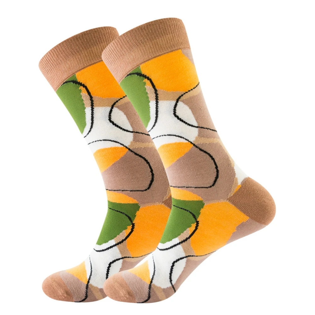 

Мужские 3D чулки красочные Повседневные носки женские милые новые хлопковые геометрические выходные Носки с рисунком