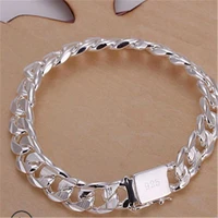 mens bracelet curb cuban link chain stainless steel mens womens bracelets bangle gold color tone no fade