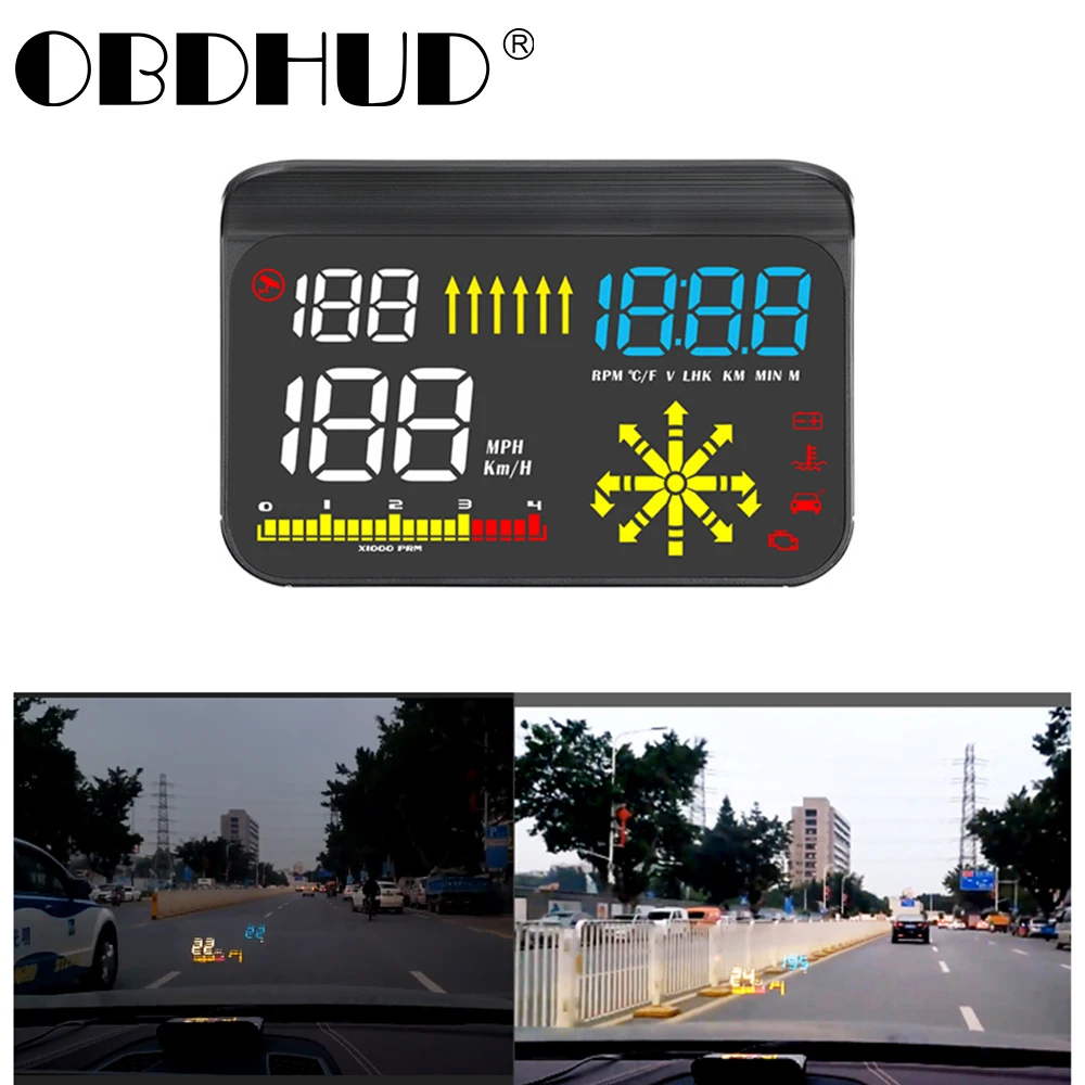 2020 новейший M15 Head Up Display OBD Автомобильная электроника HUD Дисплей спидометры