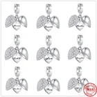 Бусины-подвески в виде сердца из серебра 100% пробы