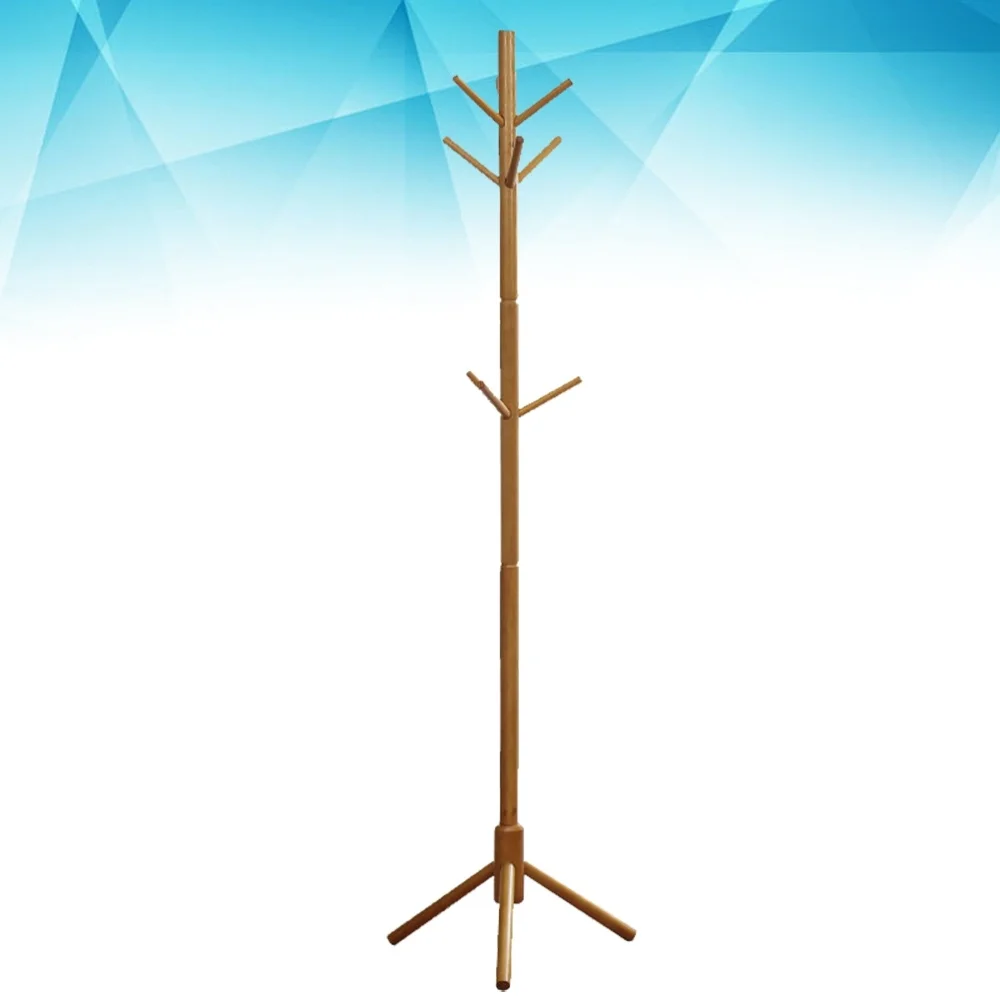 

1pc Wooden Coat Hat Stand Tree Holder Hanger Rack Tree Branch Coat Hanger Natural Clothes Organizing Rack(White)