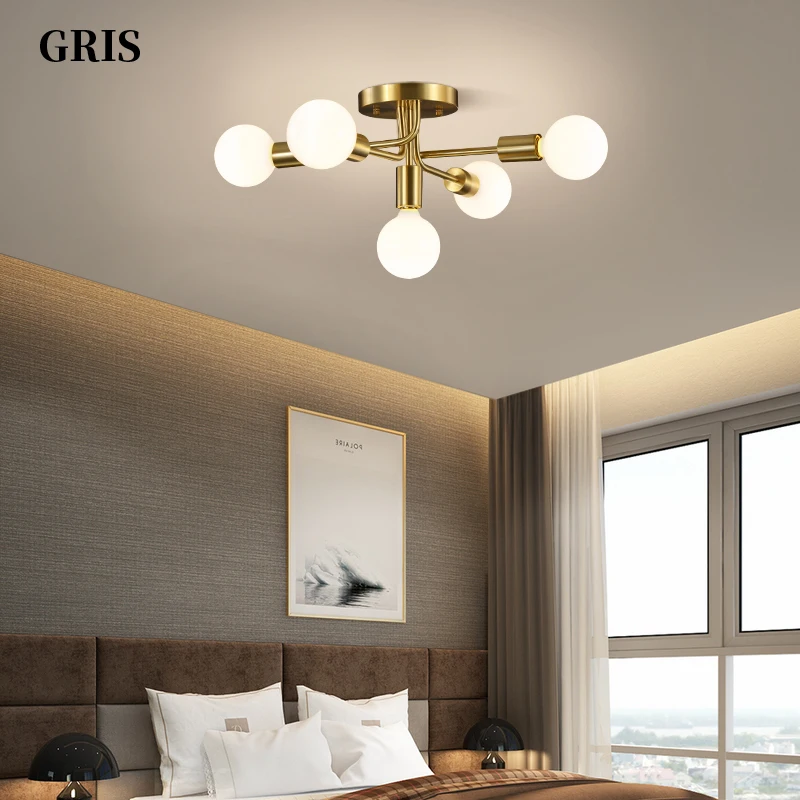 

2021 Modern Ceiling Lamp Copper Restaurant Bedroom Design Living Room Dining Room Ceiling Light Indoor Home Decoration Fixture