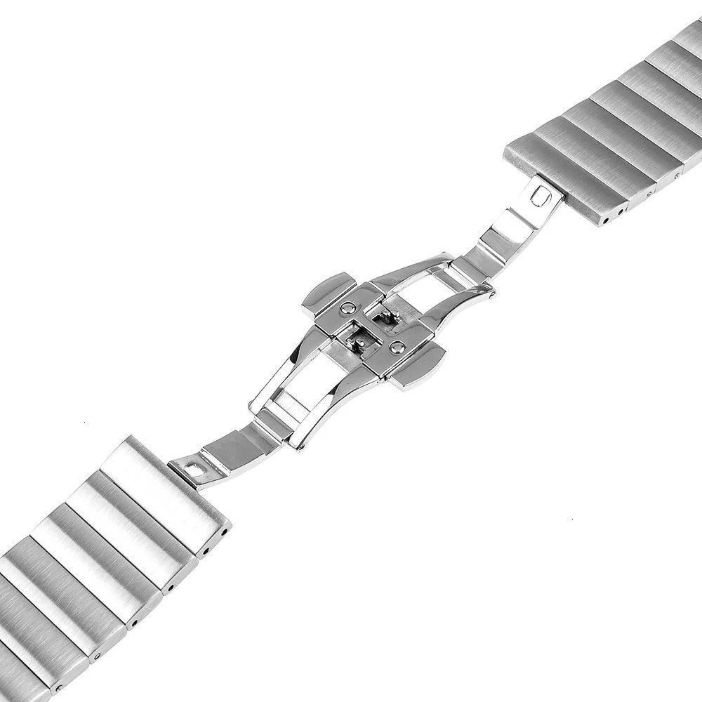 Stainless Steel Replacement Strap Link Bracelet 20mm 22mm for Xiaomi Amazfit Gtr 47mm Stratos 2 Samsung Galaxy Watch 46mm Active
