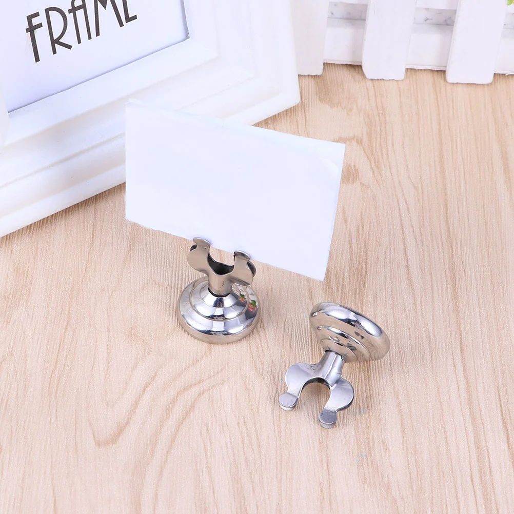 

6 pcs/Package Stainless Steel Menu Stand Menu Place Holder Meal Holder for Restaurant
