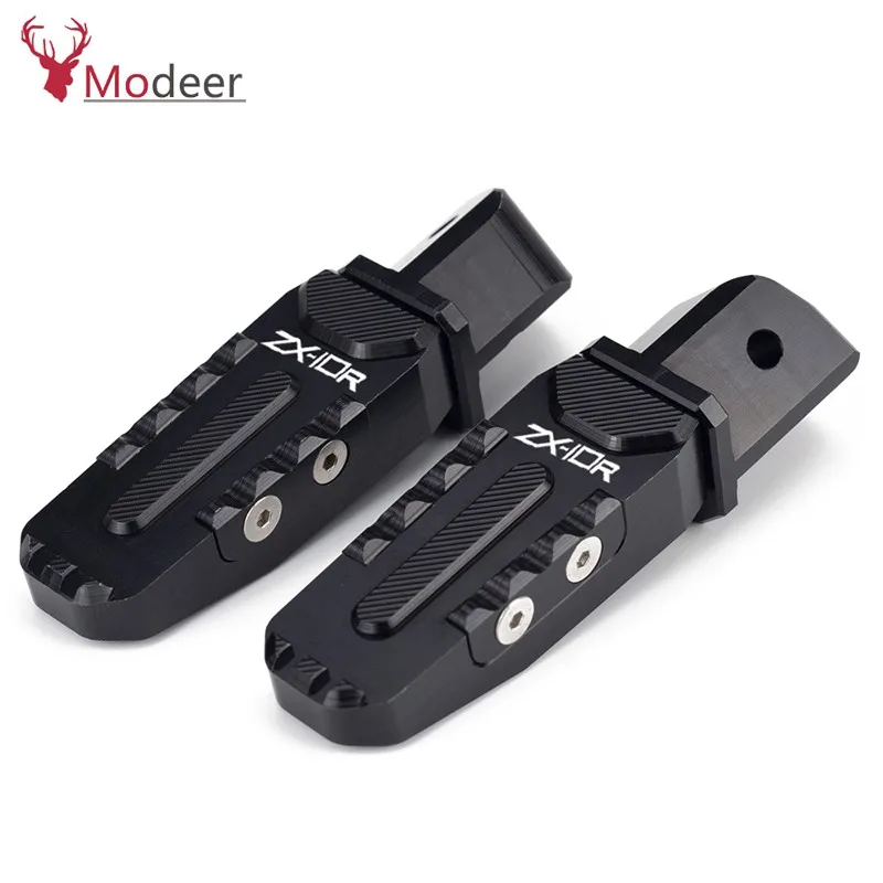 black ZX-10R мотоцикл задний левый и правый подножка подножки пассажирских подножки педали для Kawasaki ZX10R ZX 10R 2008 - Цвет: black