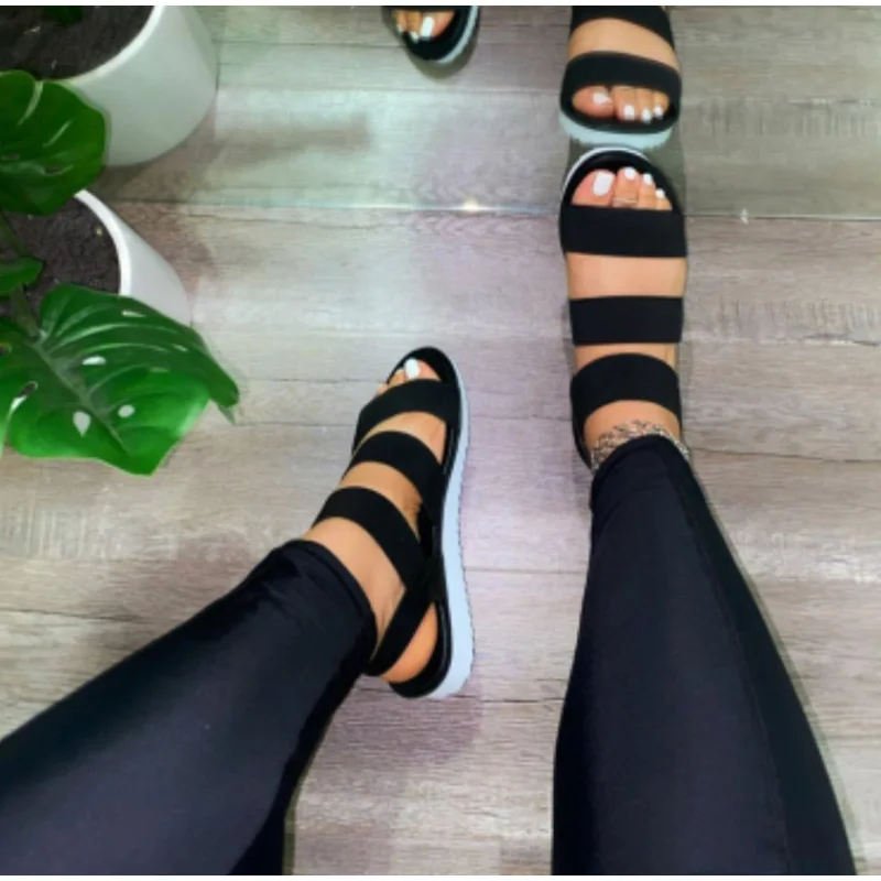 

Woman Fashion New Footwear Candy Color Plus Size Platform Female Shoes Women Sandals Summer Shoes Casual Slip on Ladies Flats