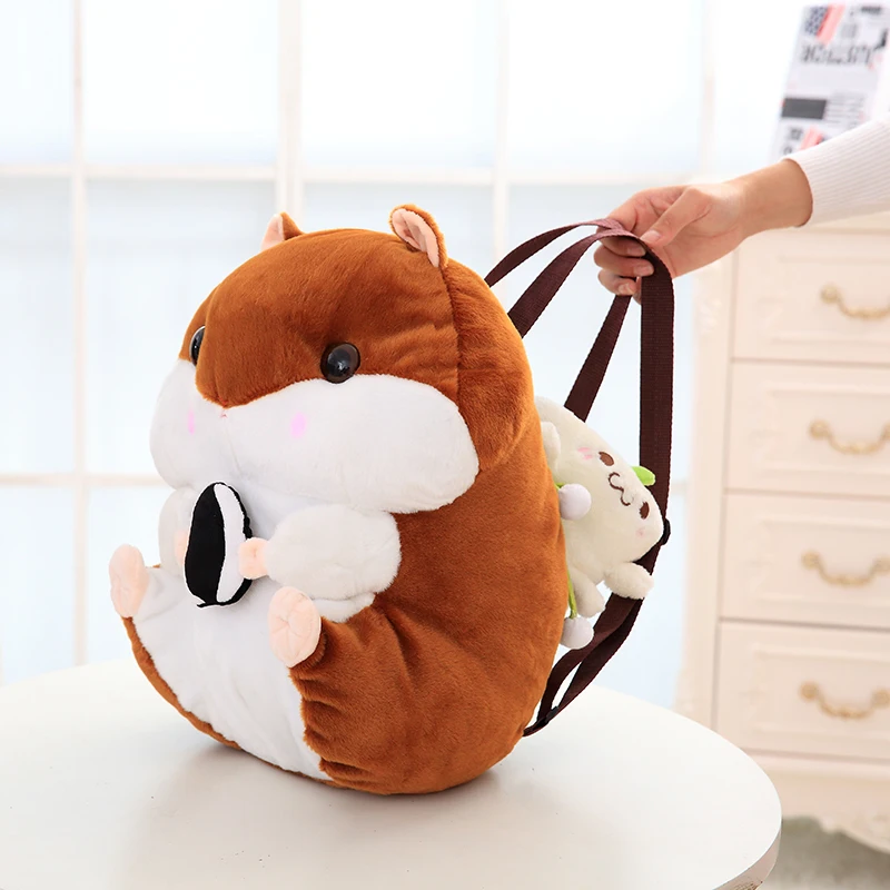 Hamster plush backpack cute Japanese hamster children toy boy bag gift | Игрушки и хобби