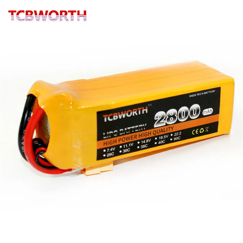 TCBWORTH 22 2 в 2800 мАч 35C 6S RC LiPo аккумулятор для радиоуправляемого самолета вертолета