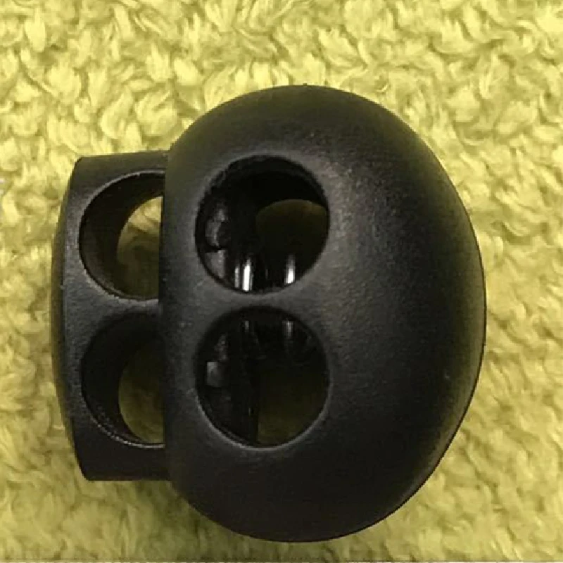 10pcs 5.5mm Hole Plastic Stopper Cord Lock Clip Apparel Shoelace Bag Accessories Black Solid Color Replacement 2020 | Багаж и сумки