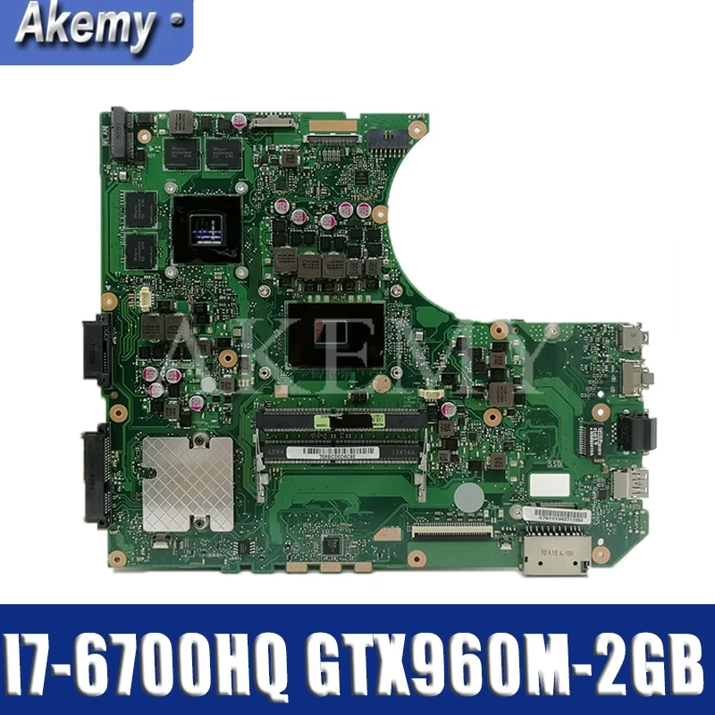 

N552VW ноутбука материнская плата For Asus VivoBook Pro N552VW N552VX N552V оригинальной материнской платой HM170 W / I7-6700HQ GTX960M-2GB