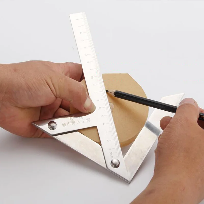 Центрирующая линейка 100*70 мм правило центральной линии круглое угла стержня