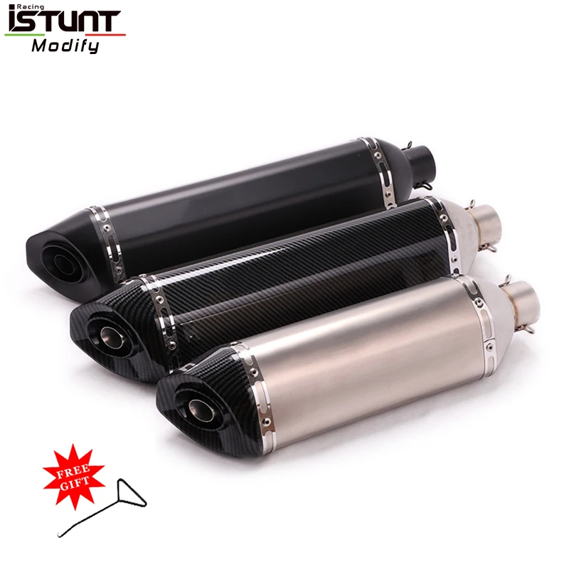 

470mm 570mm Universal Motorcycle 51MM Exhaust Muffler Pipe Escape MOTO For cb650f cb1000r cbr250r er6n sv650 crf 230 Z800 R1