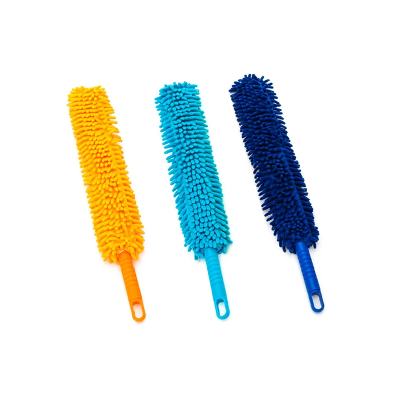 

Bendable Microfiber Dusting Brush Blue Orange Car Furniture Household Dust Duster Cleaning Dust Brush For Car and Home