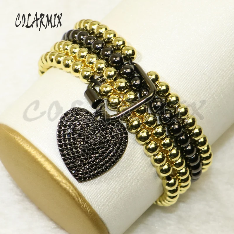 

3 шт., женские браслеты с подвесками в форме сердца