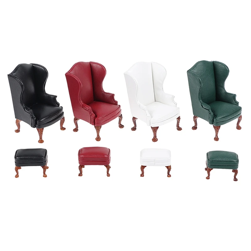 

1:12 Dollhouse Mini Furniture Single Chair with Pedal for 1:12 Furniture Decoration Accessory