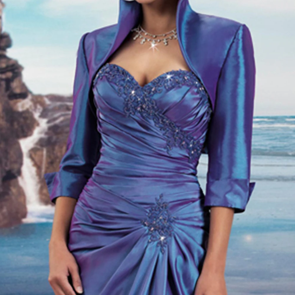 Платье для матери невесты с синим бисером длинное вечернее платье особых случаев