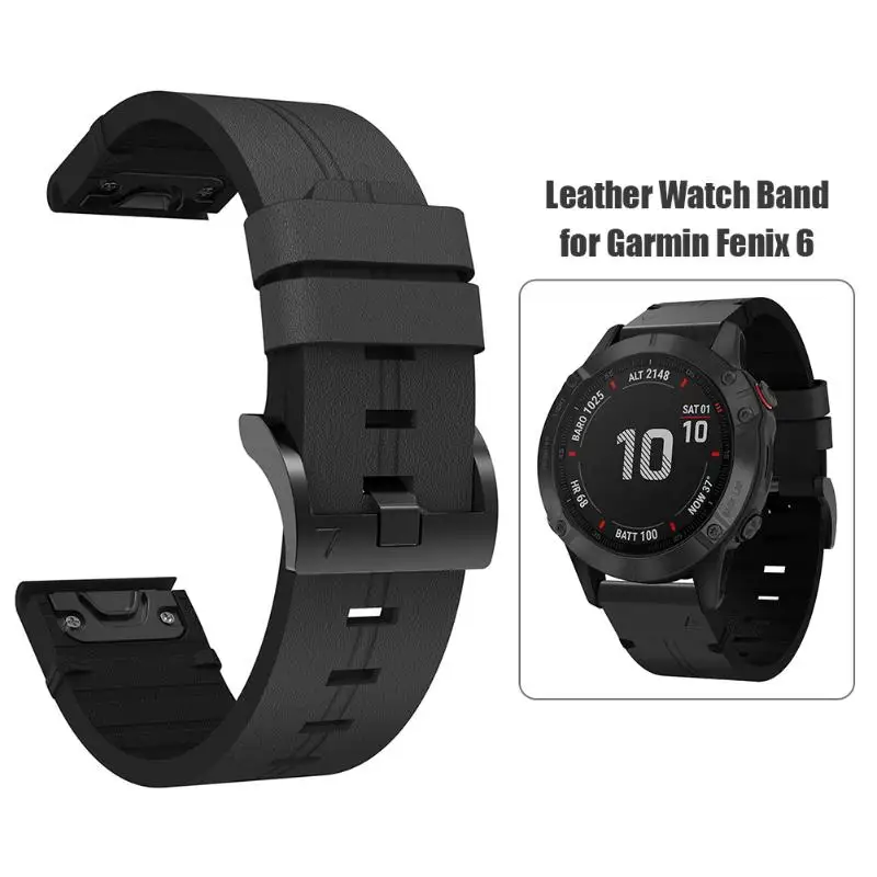 

Leather Watchband Bracelet Wrist Strap for Garmin Fenix 6 Smart Wristband Strap Replace for Garmin Fenix 6 Smart Watch Accessory