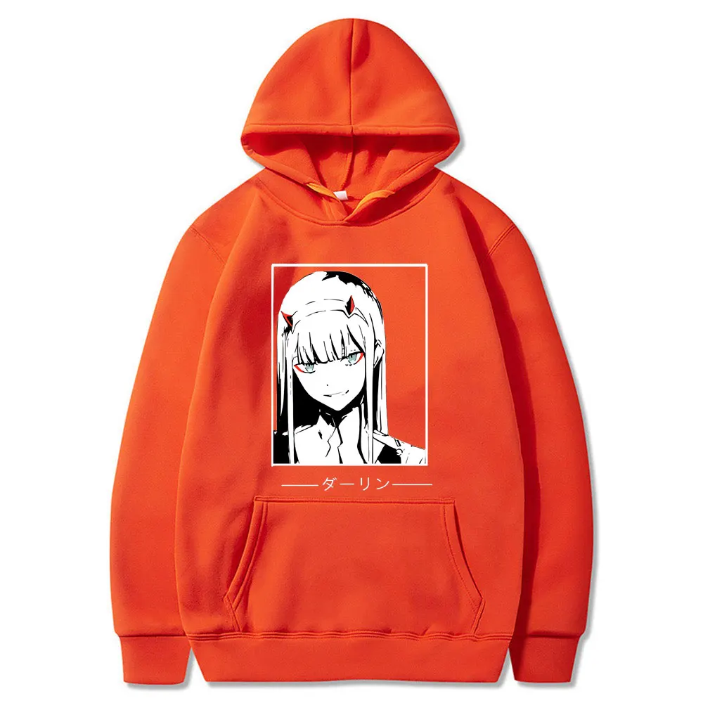 Толстовка Zero Two толстовка с капюшоном принтом Мужская/Женская модная Свободная в