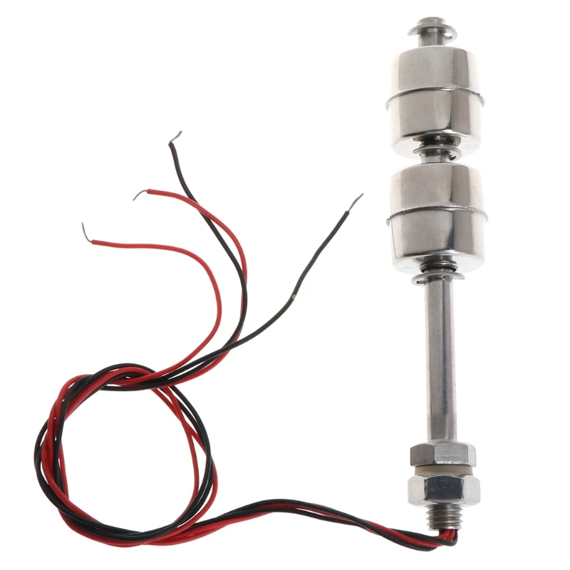 

220V 10W 100mm Float Switch Auto Tank liquid Water Level Sensor Stainless Steel D0AC