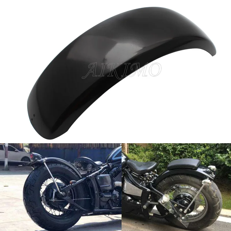 

Motorcycle Old School 6" Black Flat Trailer Fender for Harley Bobber Chopper Triumph BSA XS650 Honda STEED400 Steed 600