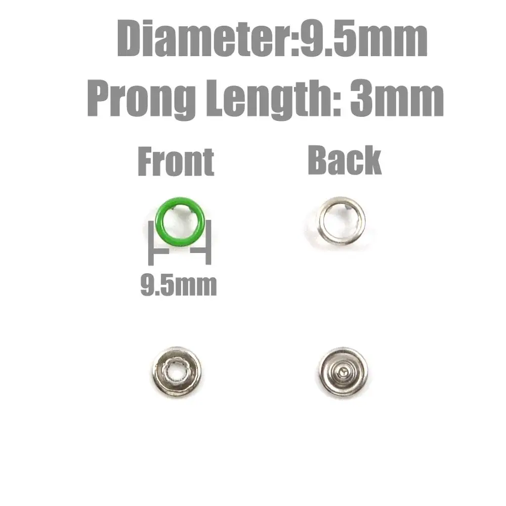 Латунные заклепки с зубцами и открытым кольцом 20 комплектов 9 5 мм кнопки без