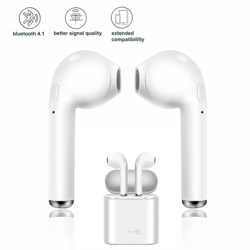Горячая Распродажа I7s TWS Bluetooth-наушники Стереонаушники Bluetooth-гарнитура с зарядным