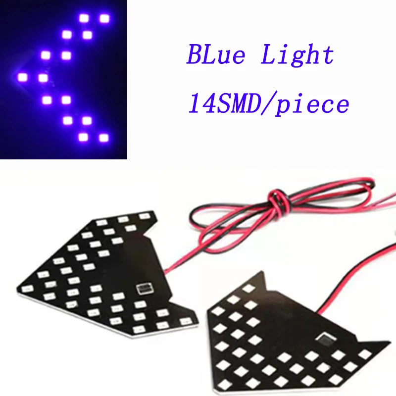 1x Car Styling LED Turn Signal Light Rear View Mirror Arrow Panels Indicator Rearview bulb 12V 14 SMD Yellow |