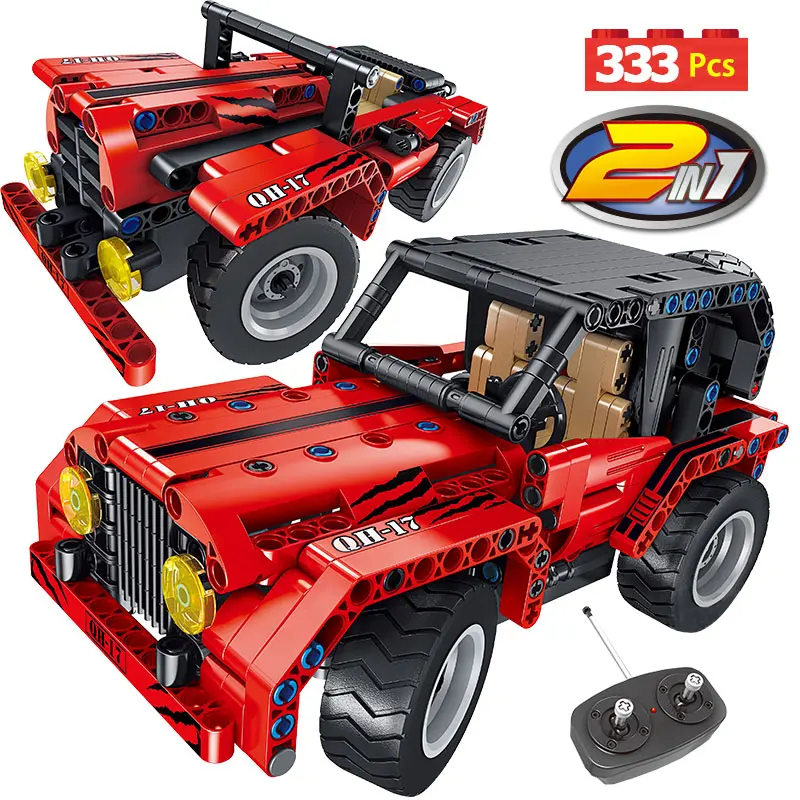 

RC 2.4Ghz Technical Series Car Building Blocks Dual Mode City Wrangler Racing Car Bricks Remote Control Vehicle Toys for Kids