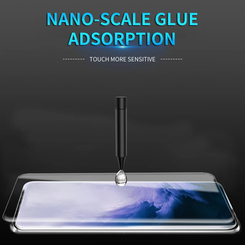 УФ жидкость adhesiveprivacy temperedmatt Защита экрана для OnePlus 7 7T Huawei Honor 8 pro. pro стекло Полное