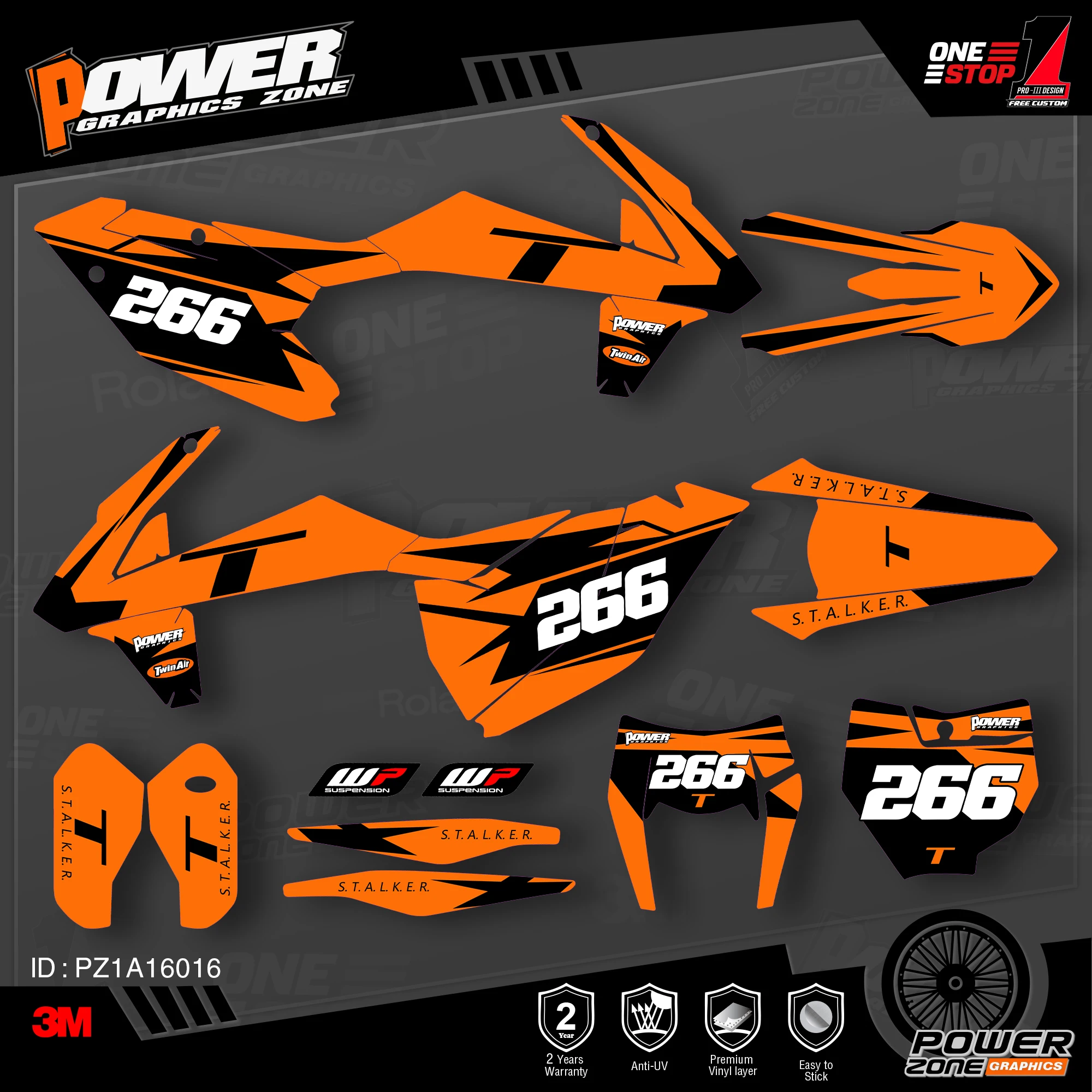 Персонализированные графические фоны PowerZone Team наклейки 3M Набор наклеек для KTM SX SXF