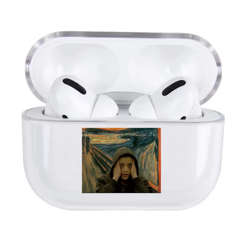 for AirPods Pro 02 Забавный абстракционный узор для Airpods Pro чехол Роскошный прозрачный Bluetooth наушники защитный чехол для air pods 3 жесткий чехол - Цвет: for AirPods Pro 02