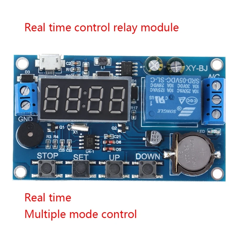 

Trigger Cycle Timer Delay Switch 12V 24V Relay Switch Module 24H Timing Control L4MF