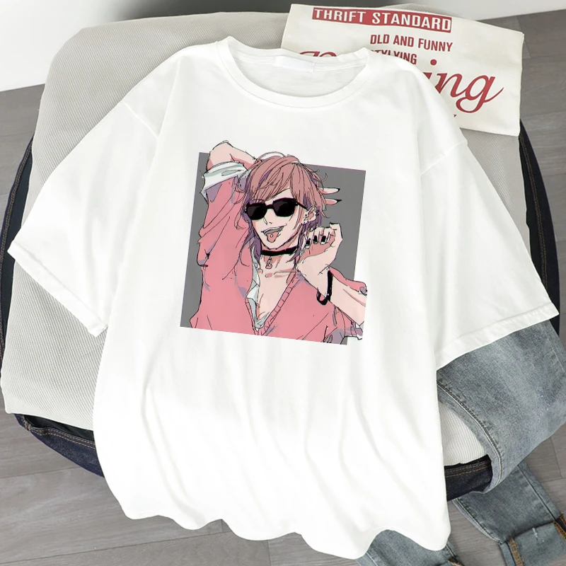 

Japanese Anime T Shirt Yarichin B Club Harajuku T-Shirt Women Short Sleeve Streetwear Tops Oversized T-Shirt Female Clothes