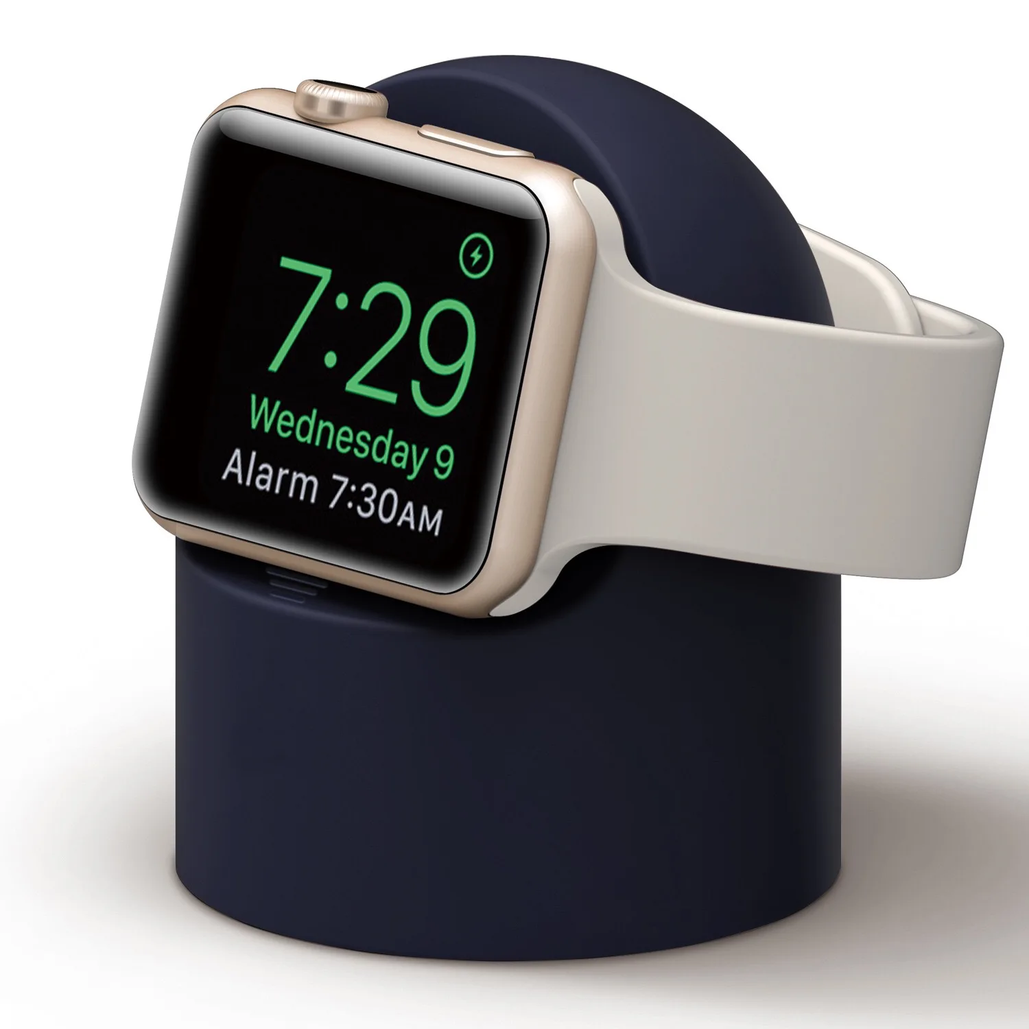 Роскошное зарядное устройство Подставка держатель док-станция для Apple Watch 1 2 3 4 38 мм 42 мм силиконовый кронштейн зарядная Колыбель Подставка для часов Спорт