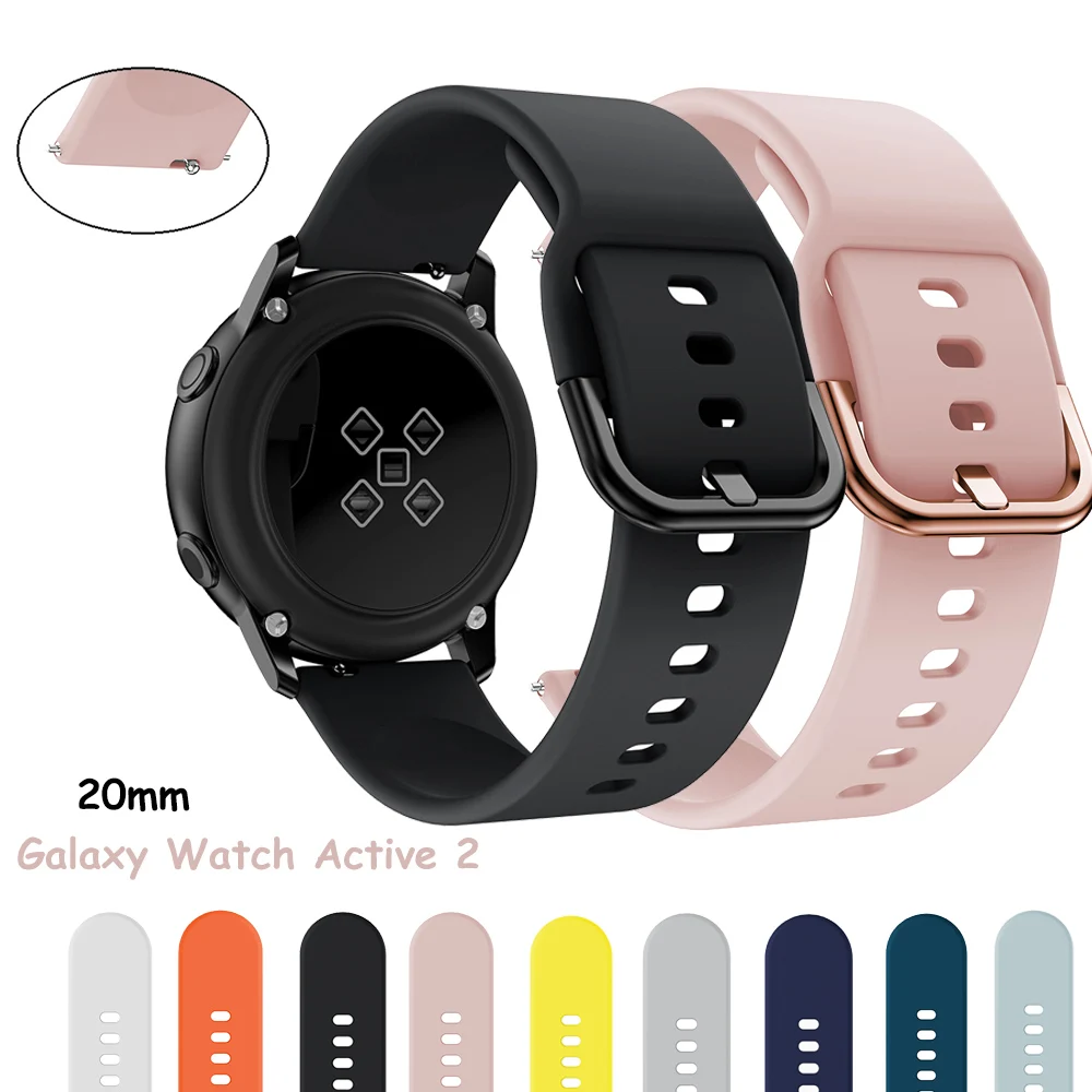 Ремешок для Galaxy Watch Active 2/Active спортивный браслет Samsung galaxy watch 44/42/40 мм 20 мм|Ремешки