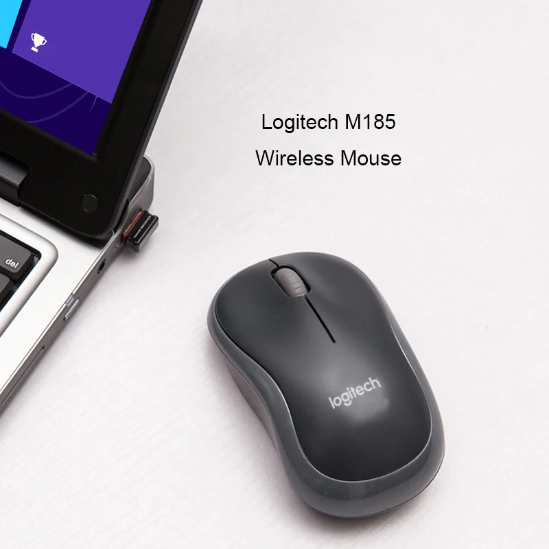 Оригинальная беспроводная мышь Logitech M185 1000 точек/дюйм офисный компьютер USB