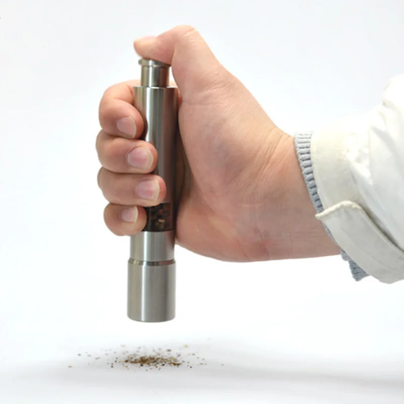 Ручная мельница для перца из нержавеющей стали соли и muller push распылитель
