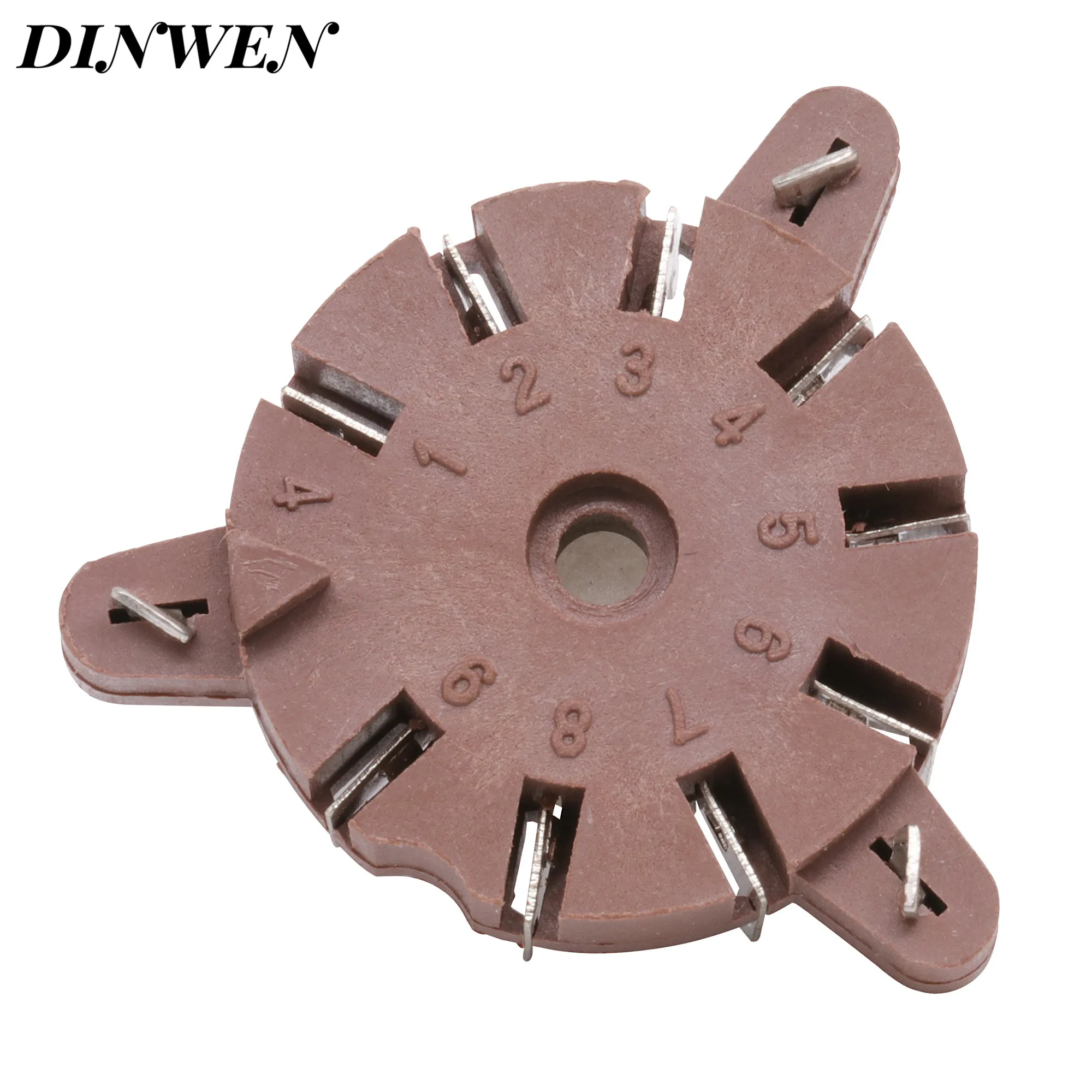 Совершенно новый 9Pin бакелитовый вакуумный трубчатый разъем для 12AX7 12AT7 12AU7 ECC83 6DJ8 EL84 ECC82 5670 6922 CV491 Hifi аудио