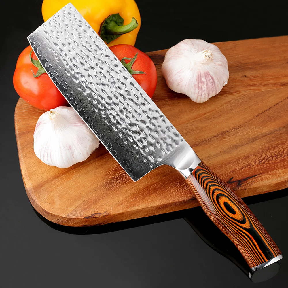 

Нож кухонный из дамасской древесины, 7 дюймов, VG10