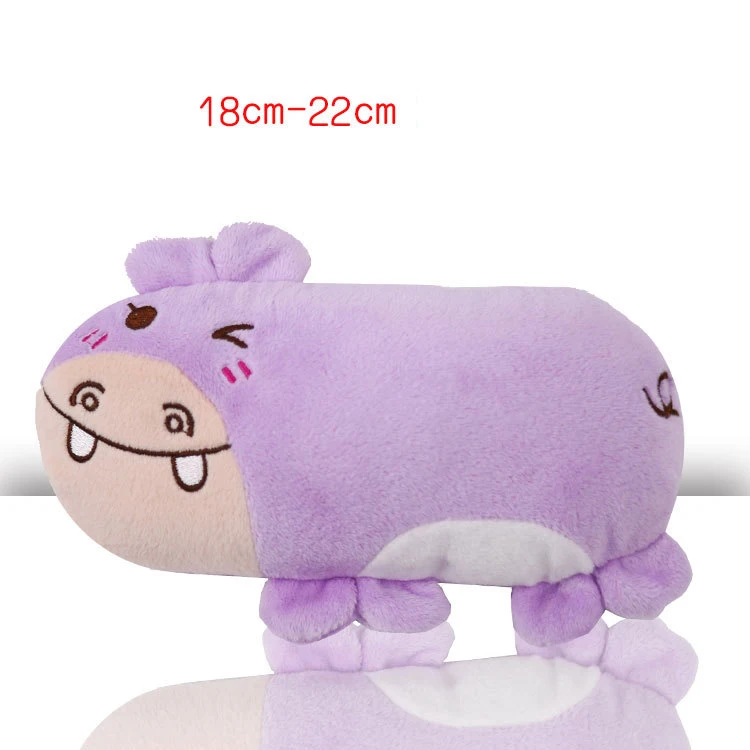 purple hippopotamus Животные игрушки Мультяшные собачки набитый крякающий питомец игрушка милый плюшевый пазл для собак кошка жужжащий скрипач игрушка для домашних животных - Цвет: purple hippopotamus