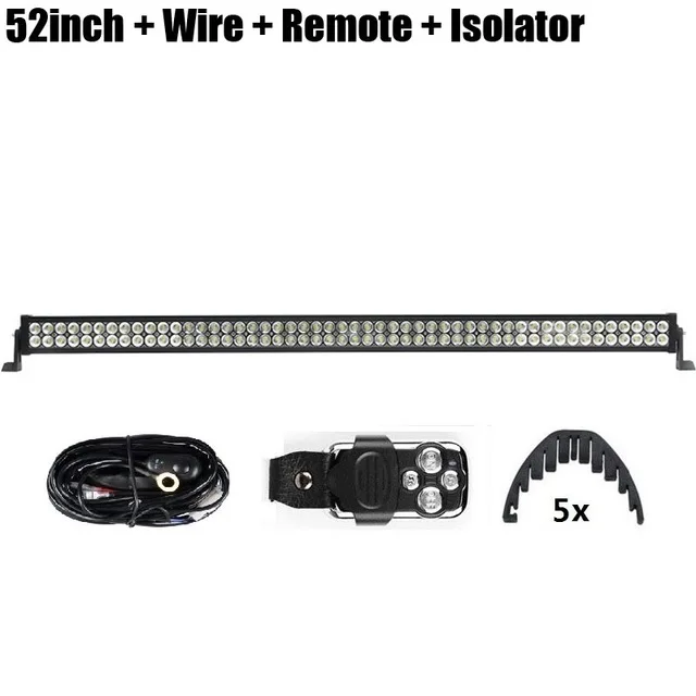 52in Remote Isolator 52 50 42 32 22 дюймов 300 Вт 288/240/180/120 Вт двухрядный прямой светодиодный светильник бар машина грузовик внедорожных Беспроводной дистанционного Управление монтажный комплект - Цвет: 52in Remote Isolator