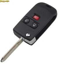 Jingyuqin 3 Buttons Remote Floding Flip Car Key Shell FOB For 2001 2011 Ford Mercury for Mazda Switchblade Modify