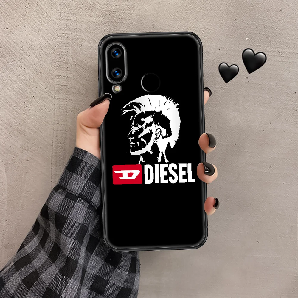 

Italian brand Diesels Phone case For Huawei P Mate P10 P20 P30 P40 10 20 Smart Z Pro Lite 2019 black luxury back trend prime