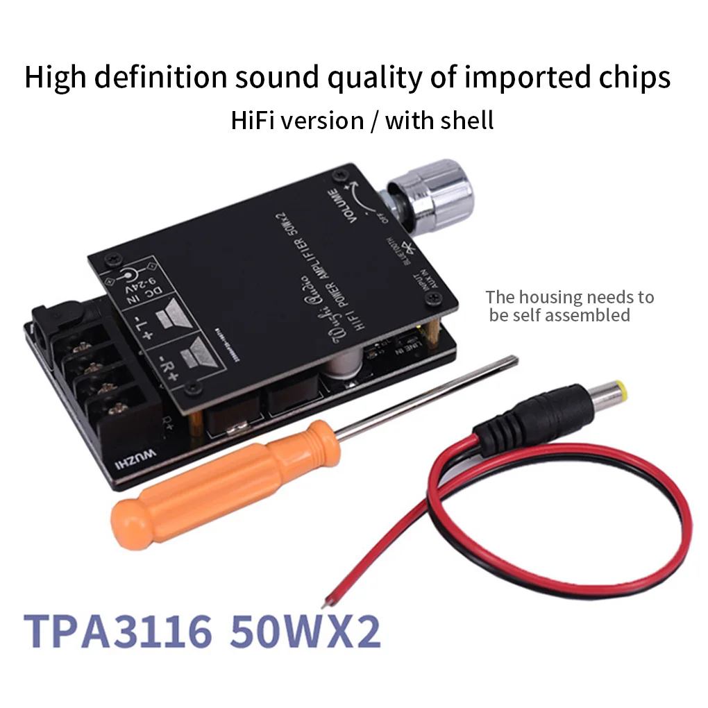 Плата цифрового усилителя мощности Bluetooth 5 0 AUX TPA3116 2x50 Вт 100 стерео аудио AMP модуль