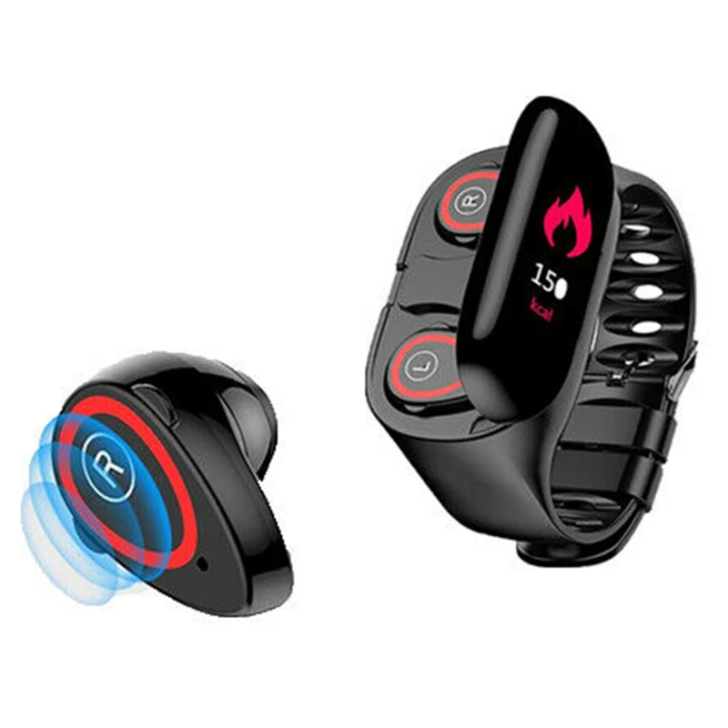 M1 Смарт-часы для женщин и мужчин с Bluetooth наушниками монитор артериального