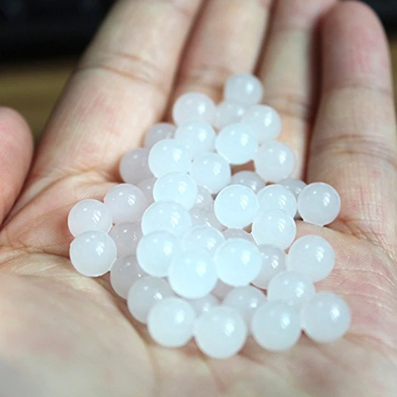 Белые Кристальные гелевые шарики с водяными бусинами 1 кг 7-8 мм усиленная