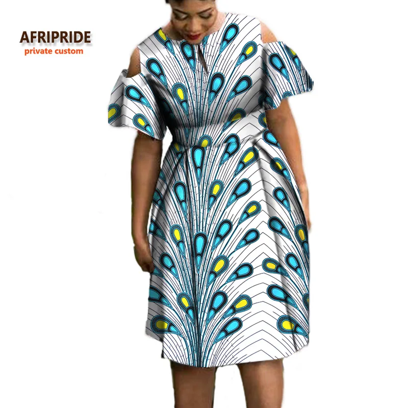 Осенние женские платья AFRIPRIDE, индивидуальное повседневное Хлопковое платье с короткими рукавами и круглым вырезом, длиной до колена, большие размеры, A722545 - Цвет: 475J