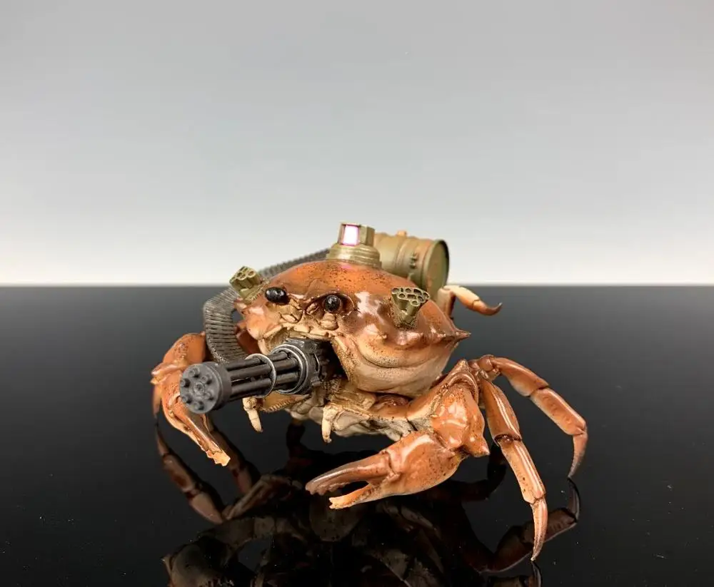 Фигурка-краб из неокрашенной смолы креативная Броня в стиле стимпанк | Игрушки и