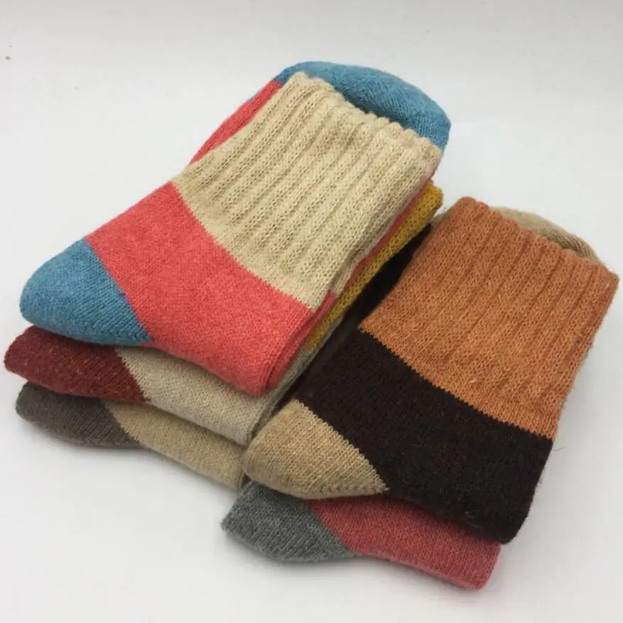 5 пар/лот высокого качества в широкую полоску хлопок и шерсть беременным женщинам